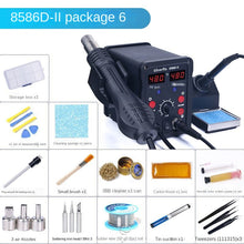 Load image into Gallery viewer, 8586D Hot air gun soldering iron industrial grade 2-in-1 780W high power digital display electronic maintenance and dismantling of large solder joints
