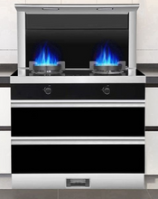 Load image into Gallery viewer, Haotaitai 750mm disinfection cabinet integrated gas stove range hood
