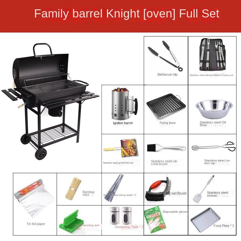 Homeuse Charcoal BBQ Grill Family full set