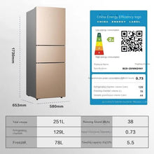 Load image into Gallery viewer, Ronshen Refrigerator 251L 3 doors no frost BCD-251WKD1NY
