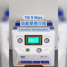 Load and play video in Gallery viewer, YouYida YD9Max screen pressing machine straight curved screen mobile phone LCD screen tablet ipad defoamer vacuum fit
