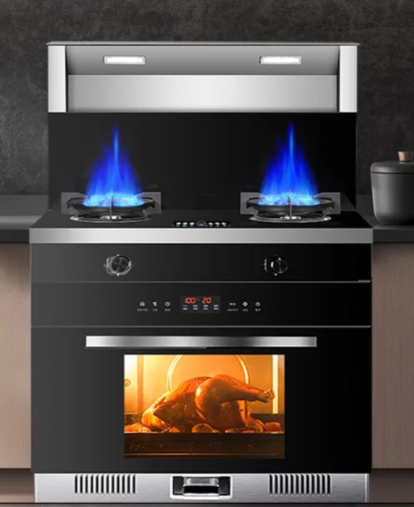 Sunpentown  900mm Roast and Steam Oven cabinet integrated gas stove range hood
