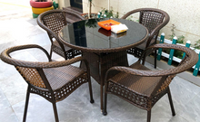 Load image into Gallery viewer, Rattan Chair and Table Set Outdoor Furniture
