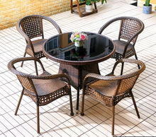 Load image into Gallery viewer, Rattan Chair and Table Set Outdoor Furniture
