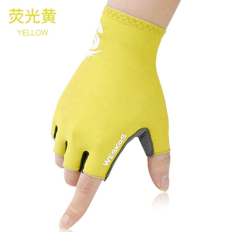 Outdoor Sports Summer Bicycle Cycling Sun Protection Half Finger Gloves Breathable Non-Slip Shockproof Mountain Bike Spot Wholesale