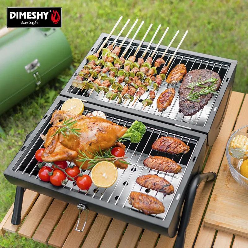 BBQ Grill DIMESHY Chacoal portable double side with accessories