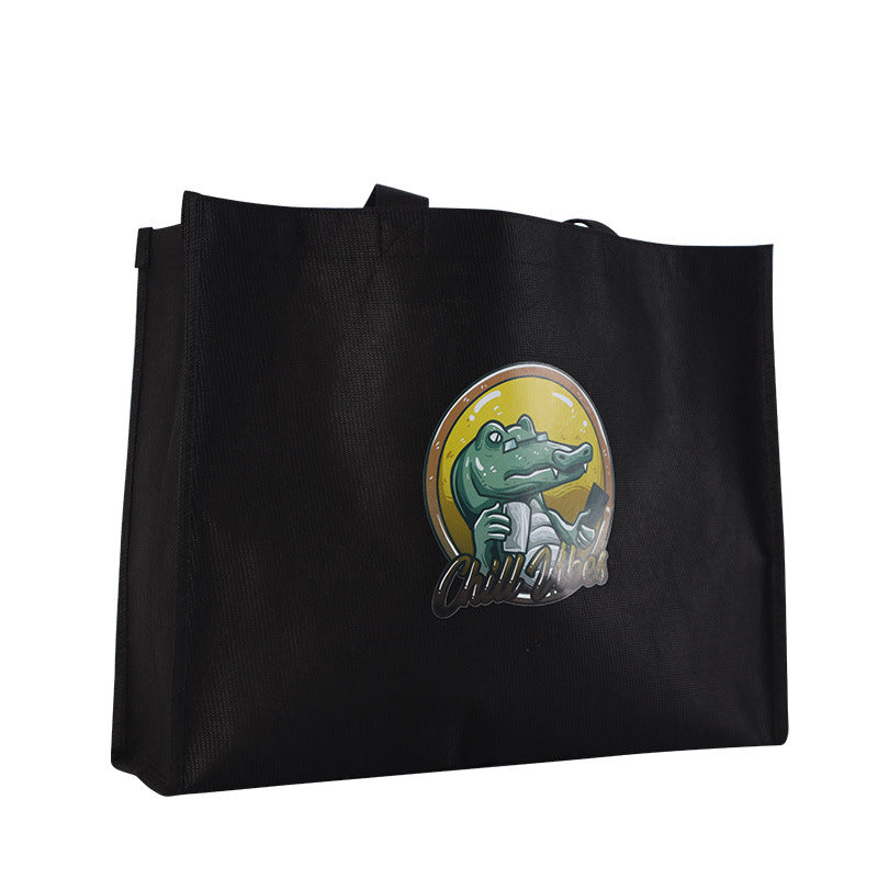 Factory Customized Green Recycled Clothing Panel Pressing Printed Logo Portable Gift Bag RPET Lixin Cloth Handbag