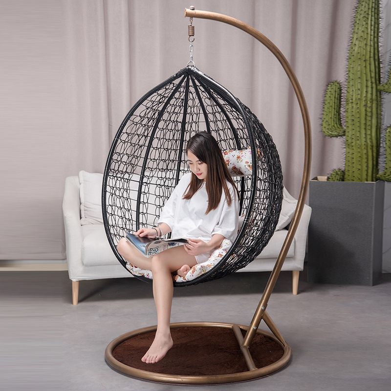 Hanging Basket Rattan Chair Indoor Swing Home Leisure Hammock Lazy Cradle Chair Outdoor Courtyard Rocking Chair Balcony Glider