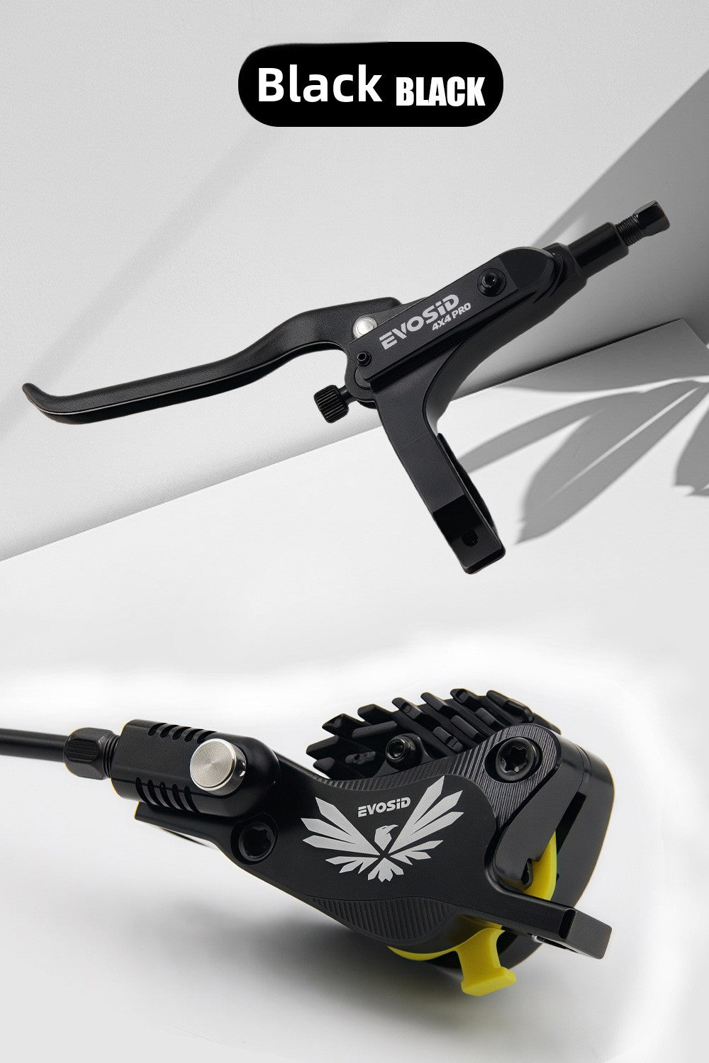 EVOSID Four-Piston Oil Brake Mountain Bike Oil Disc CNC Aluminum Alloy Internal Cable Routing Downhill DH/XC Hydraulic Disc Brake