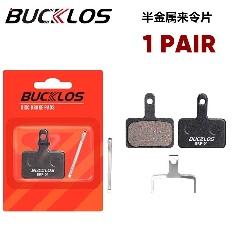 BUCKLOS Mountain Bike Brake Pads Disc Brake MT200 Heat Dissipation Metal Brake Pads Resin Ceramic Brake Pads