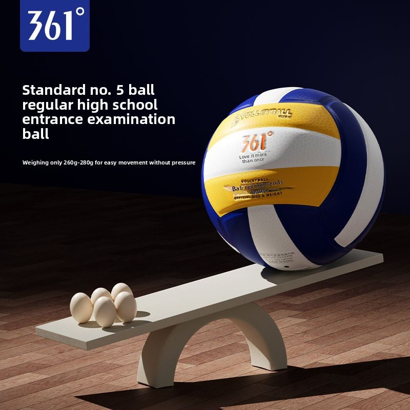 361 Degree Leather Volleyball No. 5 PU High Elasticity Non-Hand-Hurting Training Physical Exam Soft Volleyball Special for High School Entrance Exam Students Competition