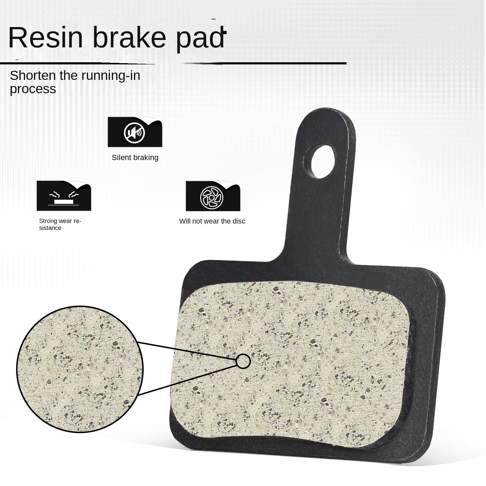 BUCKLOS Mountain Bike Brake Pads Disc Brake MT200 Heat Dissipation Metal Brake Pads Resin Ceramic Brake Pads
