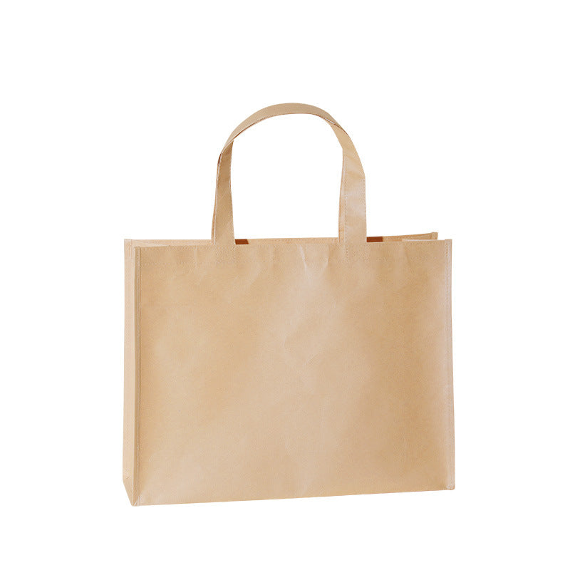 Simple All-Match Film Non-Woven Fabric Handbag Thickened Clothing Store Shopping Bag Custom Advertising Printed Logo