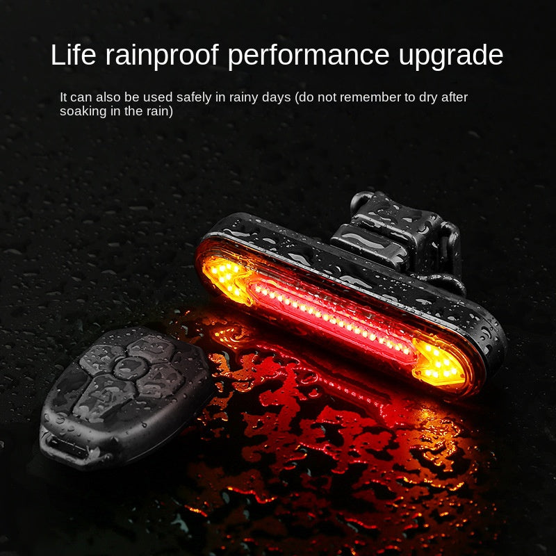 Bicycle Taillight USB Rechargeable LED Wireless Remote Control Bicycle Riding Turn Signal Mountain Bike Warning Light