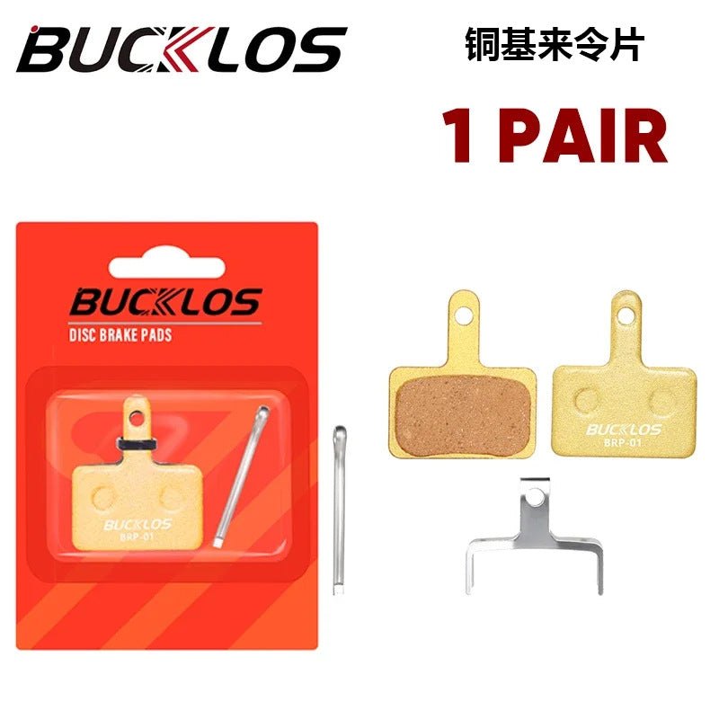 BUCKLOS Mountain Bike Brake Pads Disc Brake MT200 Heat Dissipation Metal Brake Pads Resin Ceramic Brake Pads