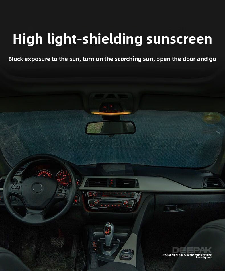 Car Front Sunshade Sun Protection Heat Insulation Sunshade Sun Visor Car Interior Cover UV Protection Sunshade Curtain Heat Insulation