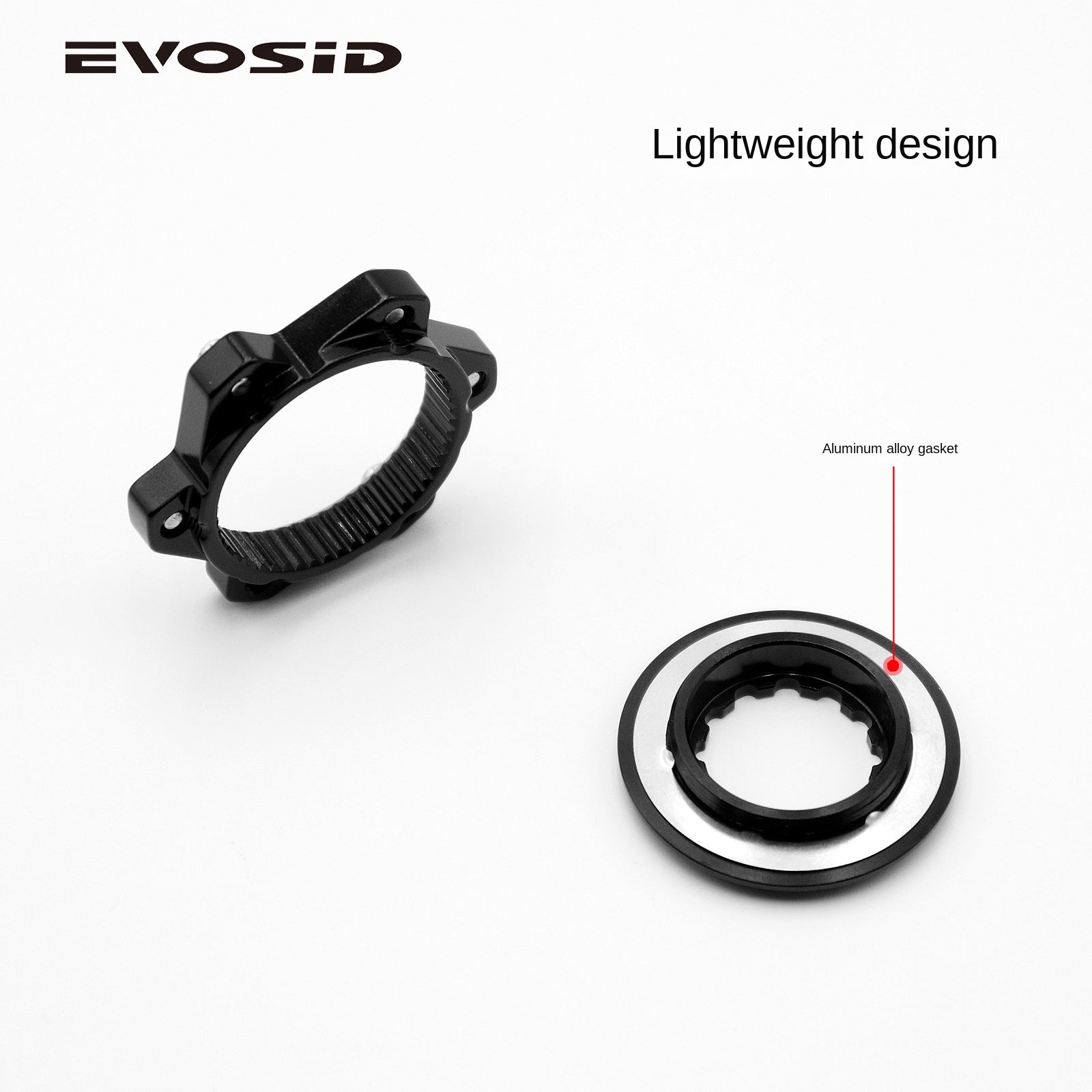Center Lock to Six-Bolt Disc Adapter CNC Aluminum Alloy Thru-Axle Hub Center Lock Disc Conversion Mount Disc Brake Mount