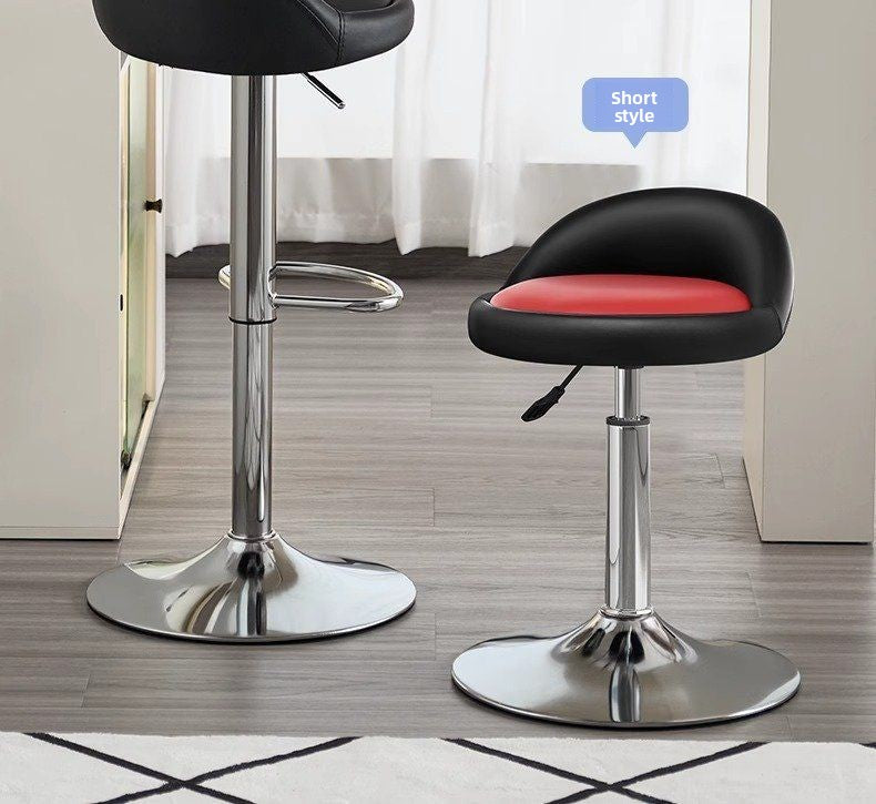 Kerun Bar Stool Adjustable High Stool Bar Stool Home Bar Comfortable Stool High Chair with Backrest Bar Chair Swivel Round Stool