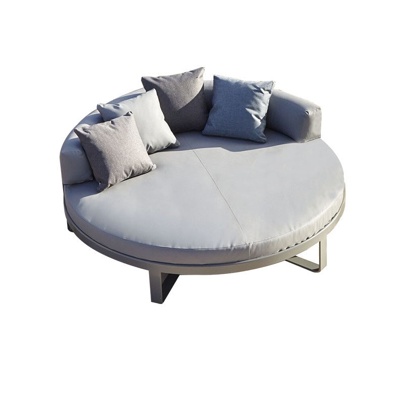 Outdoor Reclining Bed Courtyard Villa Open-Air Round Bed Waterproof Sunproof Outdoor Leisure Round Sofa Double Sunbed