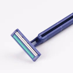 Hot selling plastic handle fixed double blade disposable razor