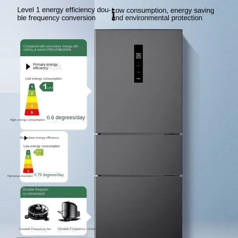 Midea Refrigerator 237L 3 doors no frost MR-248WTPE