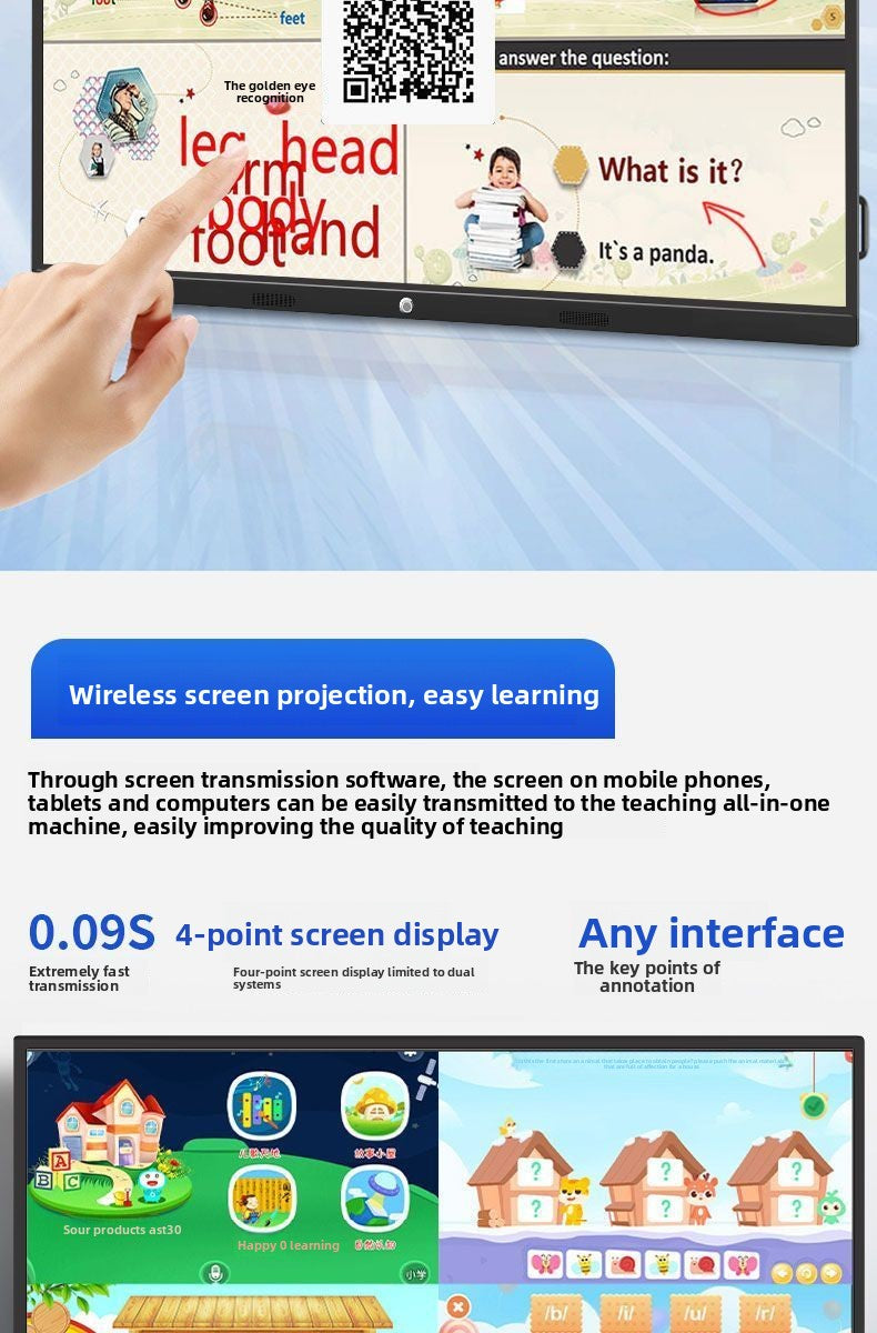 Zhiye 55/65/75/85/100/120 Multifunctional Conference Teaching Tablet All-in-One 4K HD Touchscreen