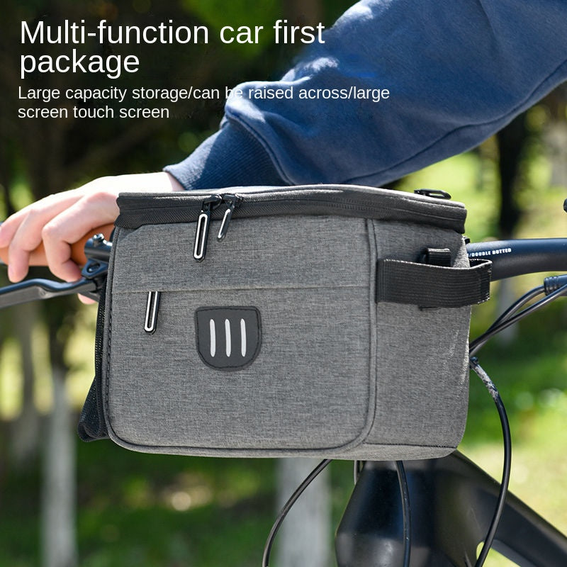 Bicycle Front Handle Bag Mountain Bike Riding Pannier Bag Battery Electric Vehicle Front Storage Bicycle Bags Storage Hanging Bag