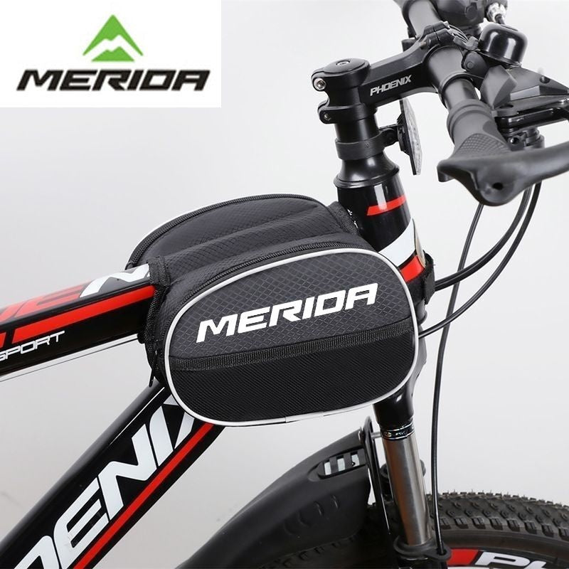 Merida Bicycle Bag Front Beam Bag Mountain Bike Upper Tube Bag Saddle Bag Waterproof Phone Bag Genuine Goods Cycling Fitting