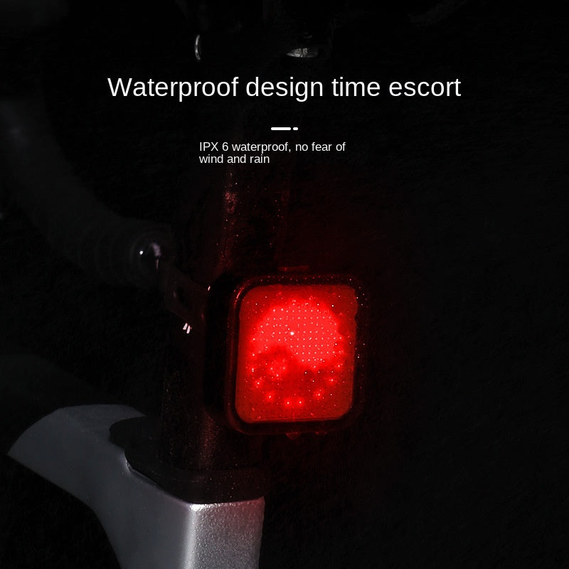 Bicycle Taillight USB Charging Mountain Highway Vehicle Creative Cycling Light Waterproof Safety Alarm Lamp Cycling Fixture