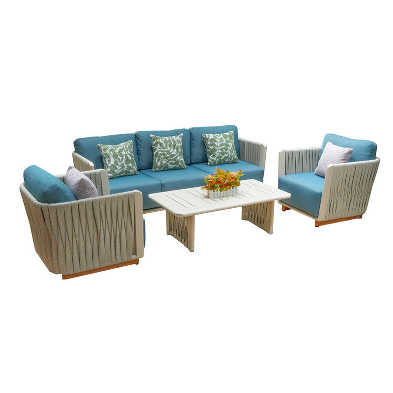 Outdoor Sofa High-End Aluminum Alloy Villa Balcony Courtyard Garden Homestay Hotel Nordic Outdoor Leisure Sofa Chair