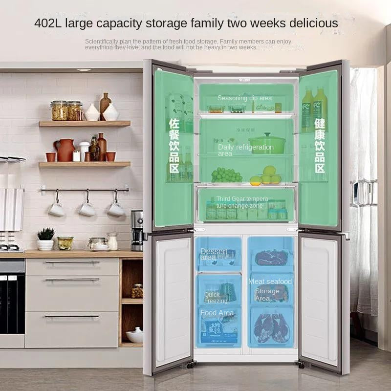 Haier 402L Refrigerator cross four-door first-class energy-saving ultra-thin embedded smart home