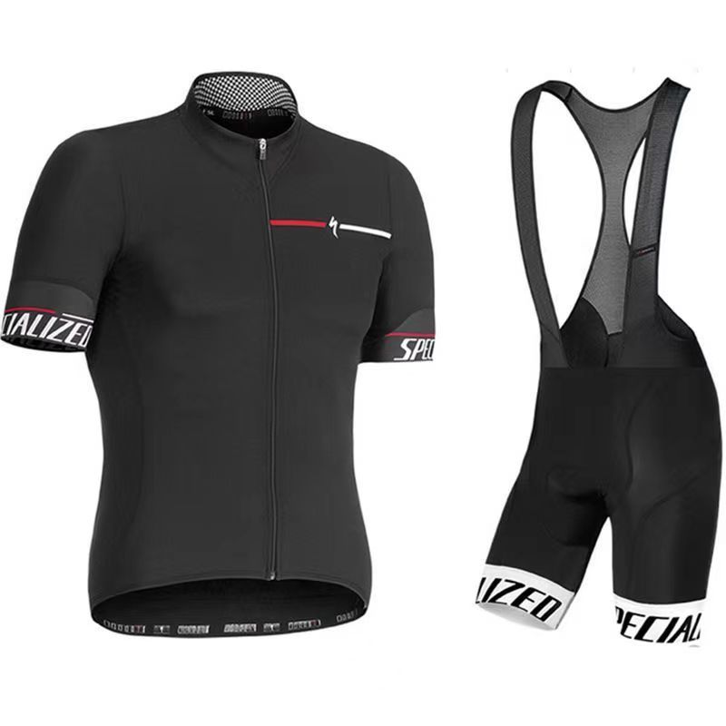 Lightning Cycling Suit Road Bike Bicycle Equipment Cycling Suit Cycling Suspender Pants Close-Fitting Short-Sleeved Top