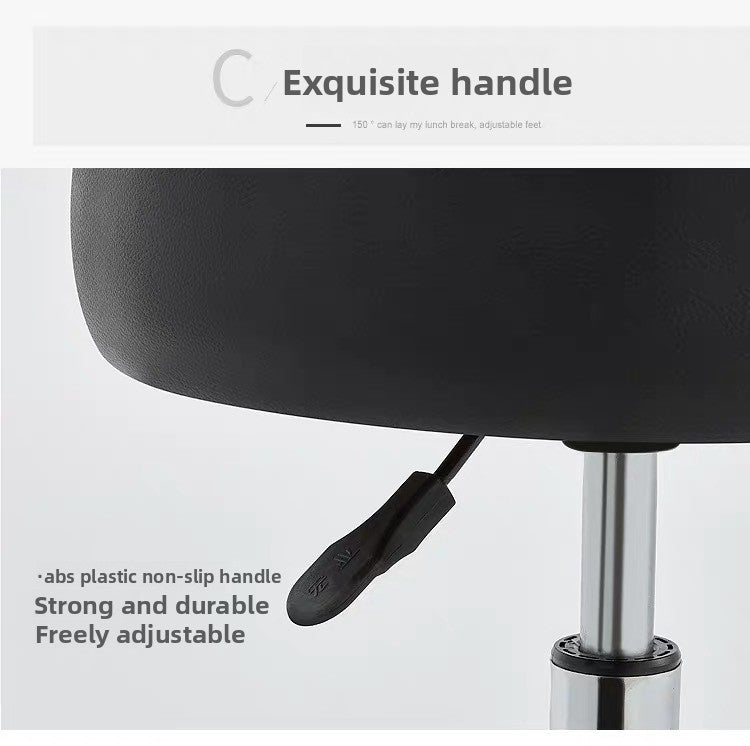 Adjustable Swivel Stool with Wheels, Large Work Stool, Round Stool for Barber Shop, Hair Salon, Bar Counter Chair with Backrest, Bar Chair