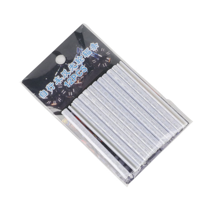 New Color Bicycle Reflective Stripe Hot Wheels Dead Fly Steel Wire Card Bar Bicycle Equipment 12 Pieces Per Pack