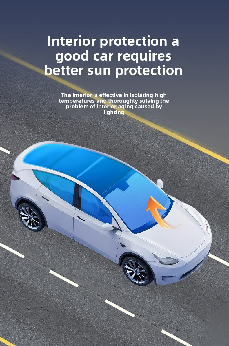 Car Sunshade Front Windshield Sun Protection Windshield Heat Insulation Thickened Sunshade Board Heat Insulation Sunshade Curtain Sunshade Umbrella
