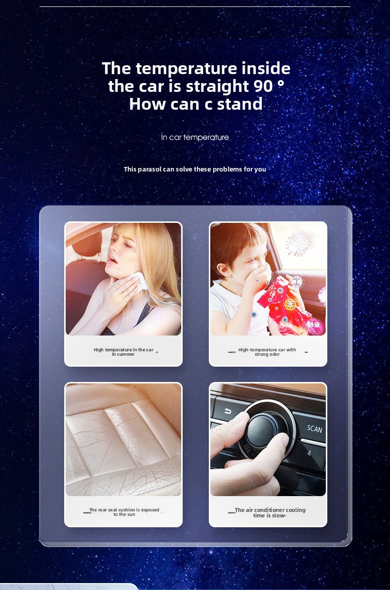 Car Sunshade Umbrella Car Front Windshield Sun Protection Heat Insulation Board Retractable Universal Front Car Sunshade