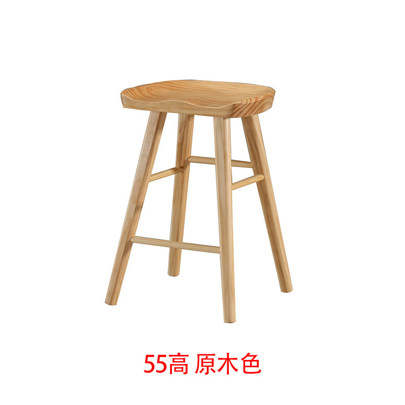 Nordic Bar Stool Simple Bar Chair Bar Stool Bar Chair Solid Wood Home Chair Swivel Chair High Factory Direct Supply High Foot