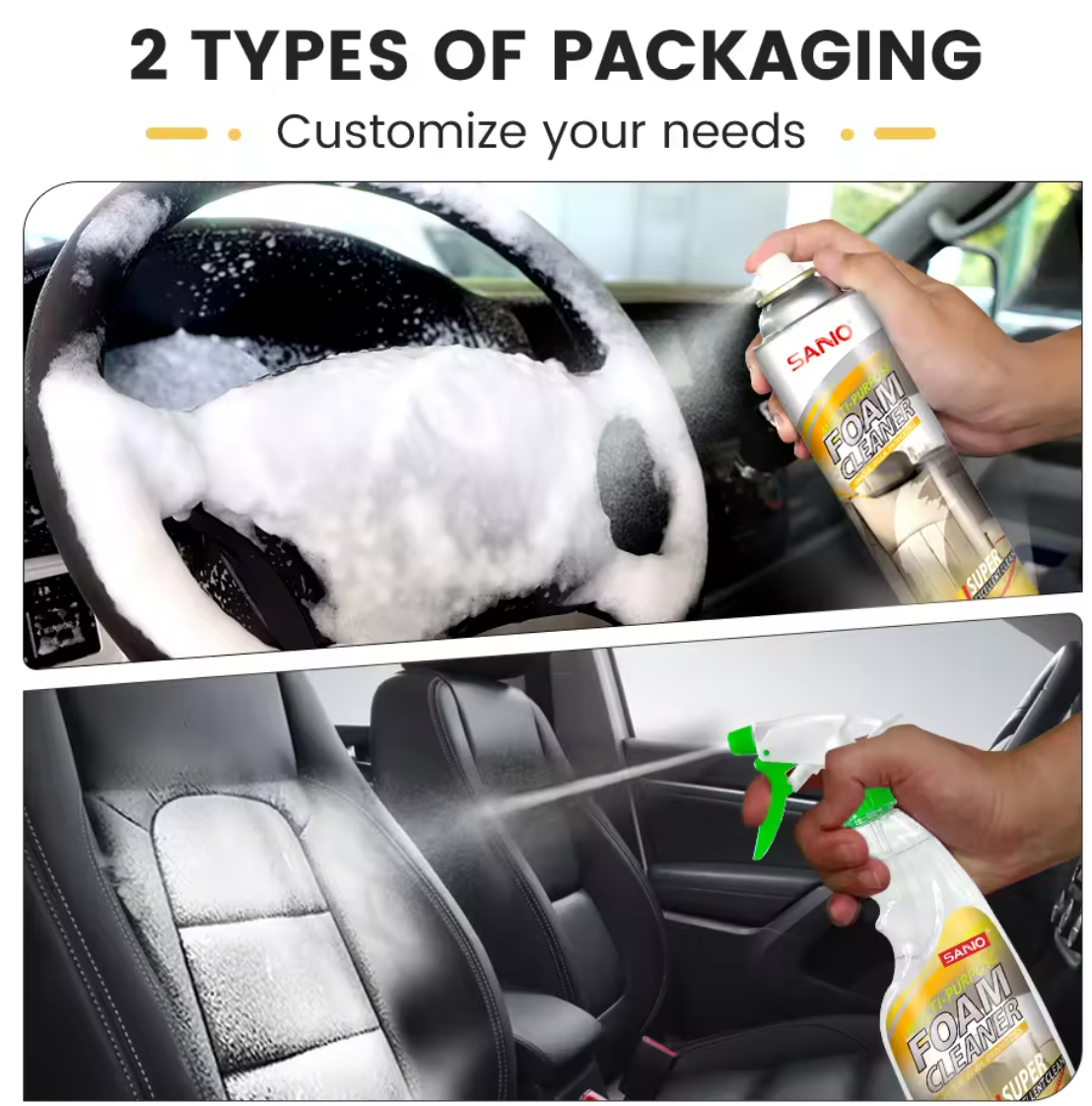 Car care cleanings car detailing manufacturer OEM customized eco-friendly 22oz car care multi-purpose foam cleaner