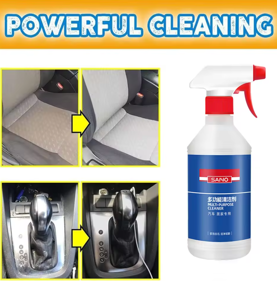 Total Interior Cleaner and Protectant Upholstery car Seats Stain Remover car care all purpose cleaner spray