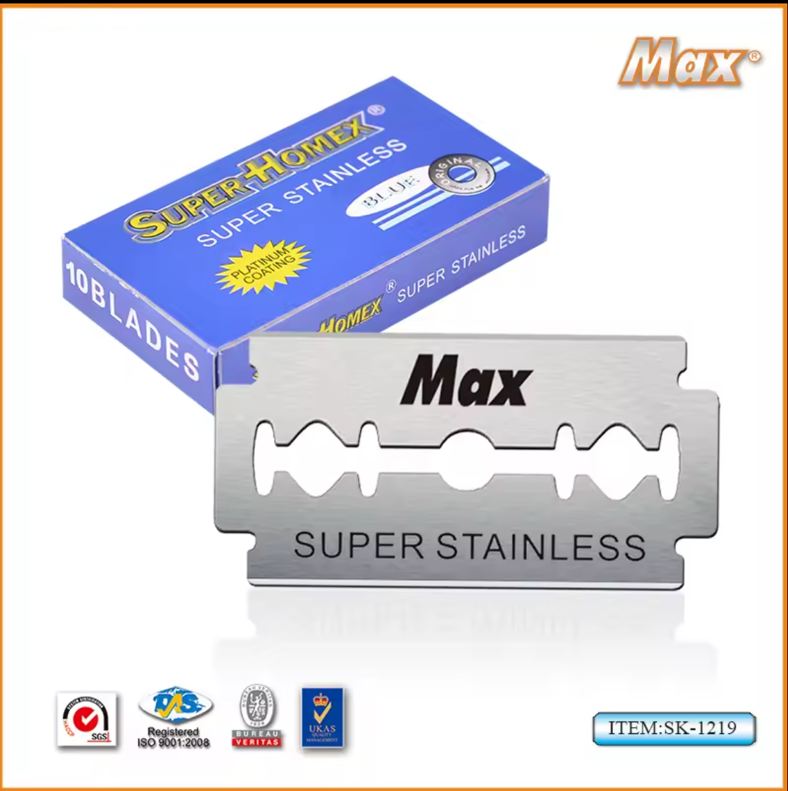 Max portable stainless steel double-sided blade