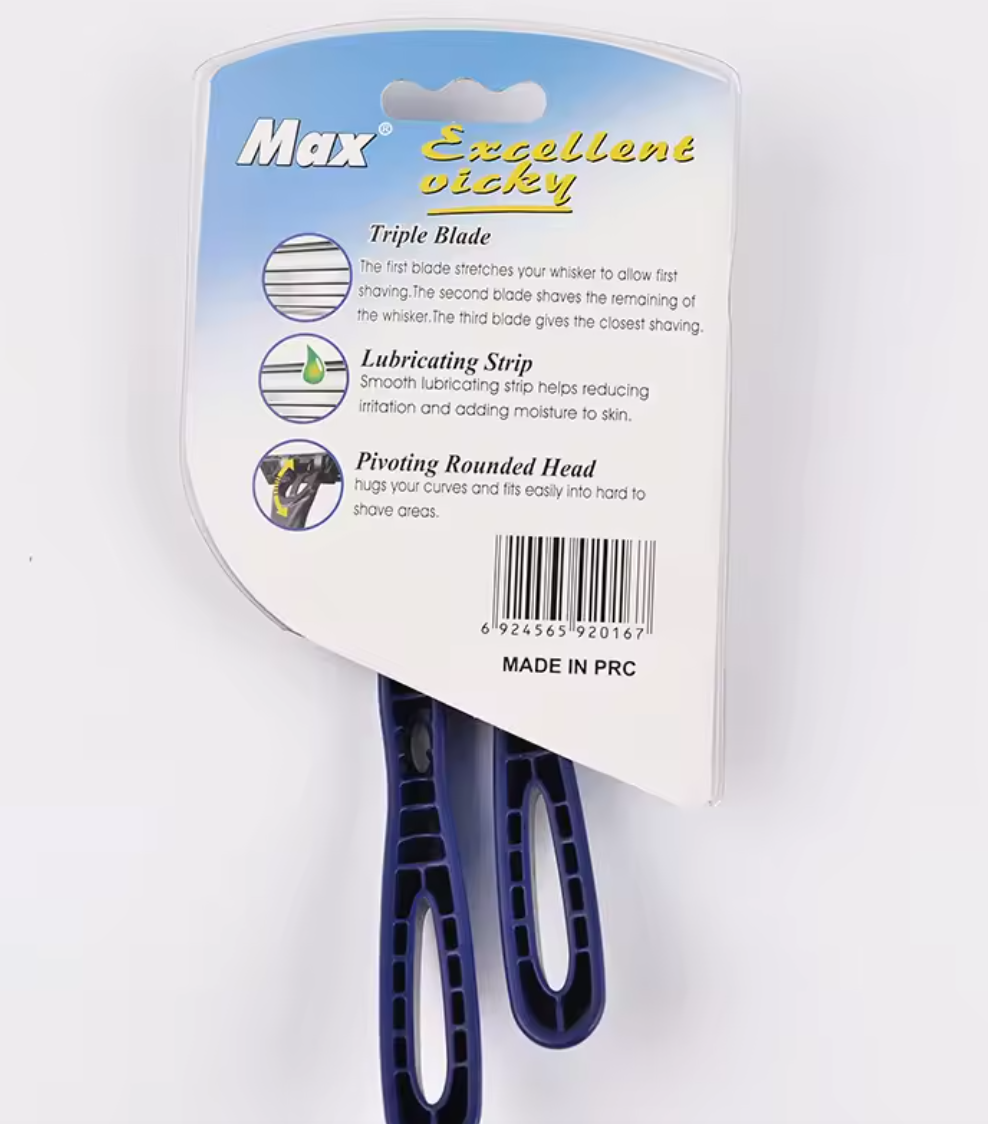 Sweden Triple blade disposable mens razor max brand