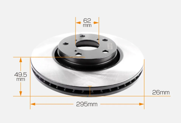 BD-1230 MASUMA automatic chasis brake system Double-sided Brake Disc For Peugeot For Citroen Toyota 43512-0T010