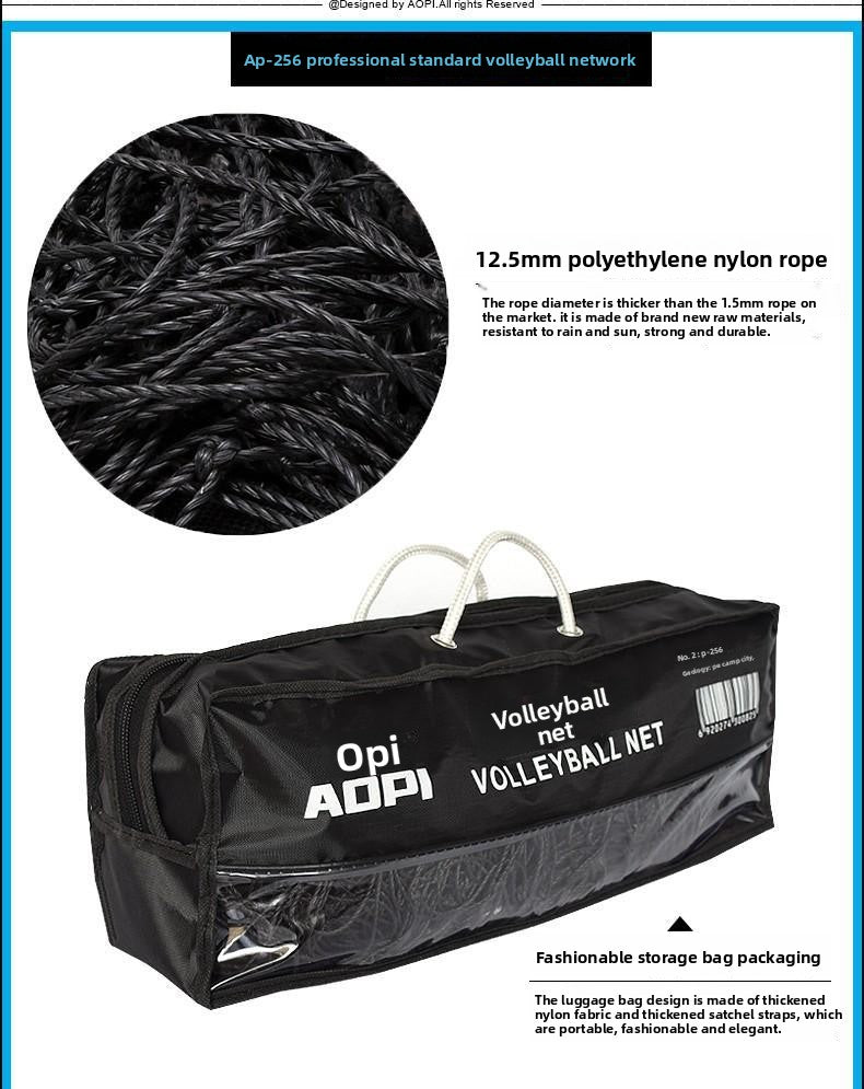 AOPI Olympic Standard Volleyball Net Competition Indoor Outdoor Air Volleyball Net Without Stand and Flagpole