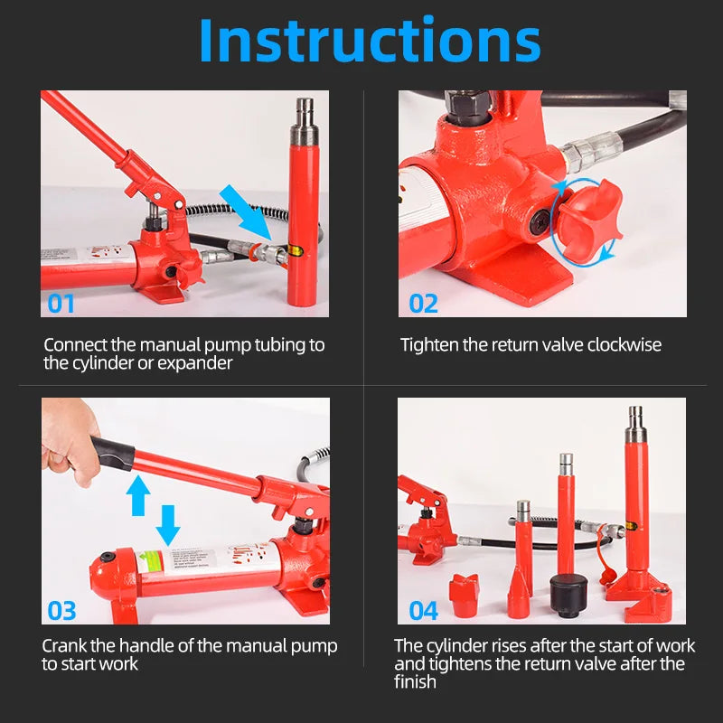 made in china 10T Auto Body Frame Repair Hydraulic Porta Power Auto Repair Kit jack 1 buyer