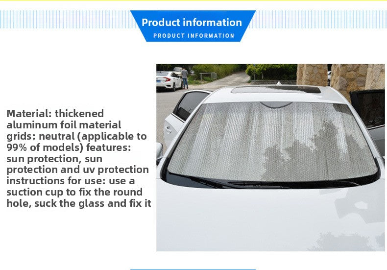 Car Sunshade Bubble Aluminum Foil Front Bumper Summer Sun Protection Heat Insulation Windshield Sunshade Manufacturer