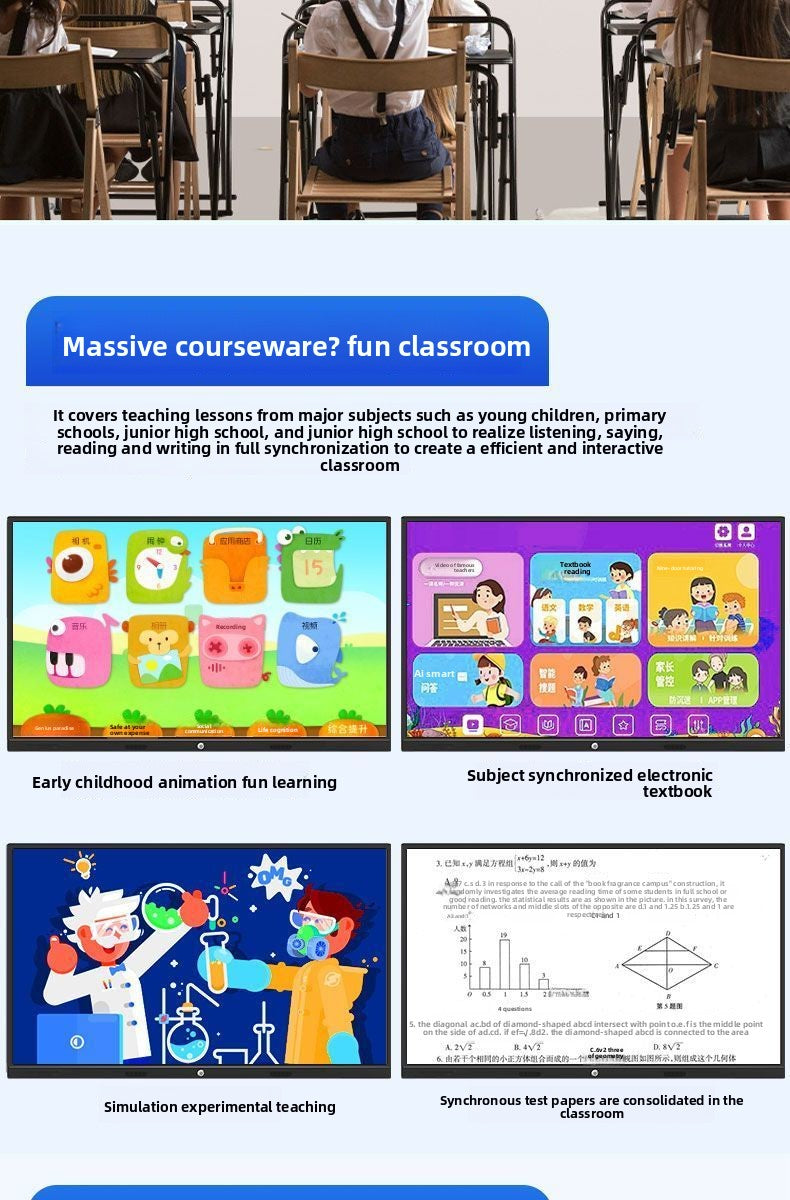 Zhiye 55/65/75/85/100/120 Multifunctional Conference Teaching Tablet All-in-One 4K HD Touchscreen
