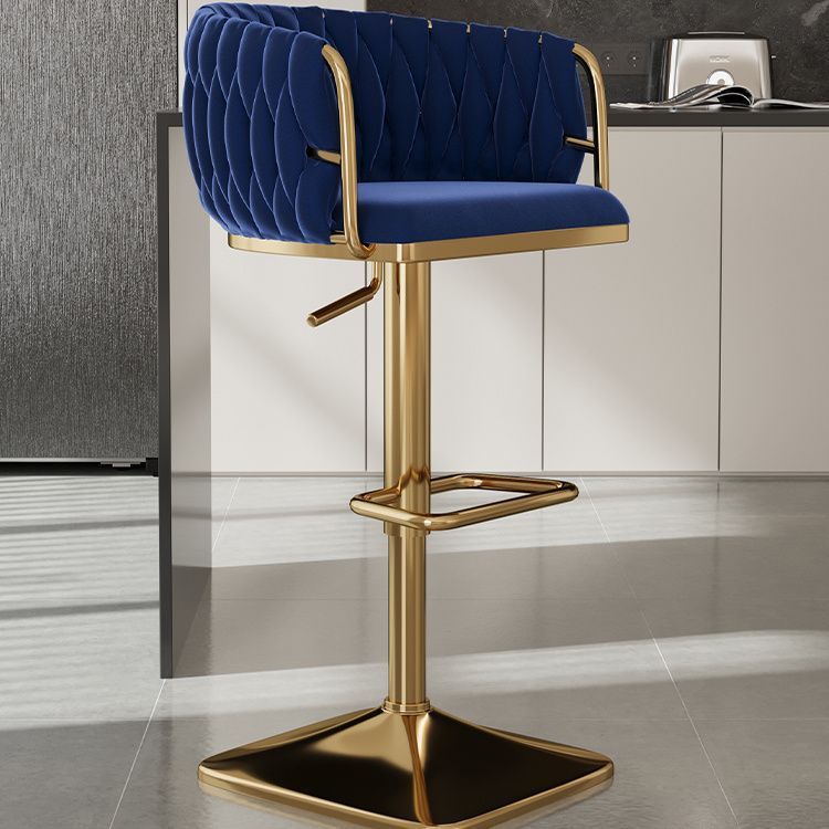 Light Luxury Bar Stool Adjustable Rotating Home Use Backrest High Stool Simple Creative Bar Chair Internet Celebrity Woven Chair
