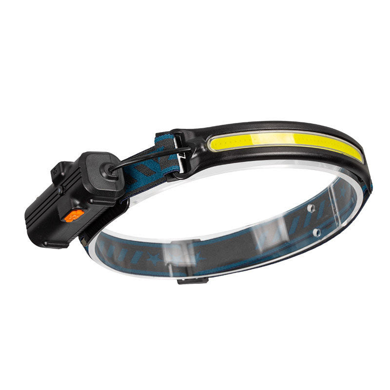 New Arrival USB Charging Waterproof Dual Light Source Night Running Head-Mounted Light Outdoor Mountaineering Wild Camping Induction Headlamp