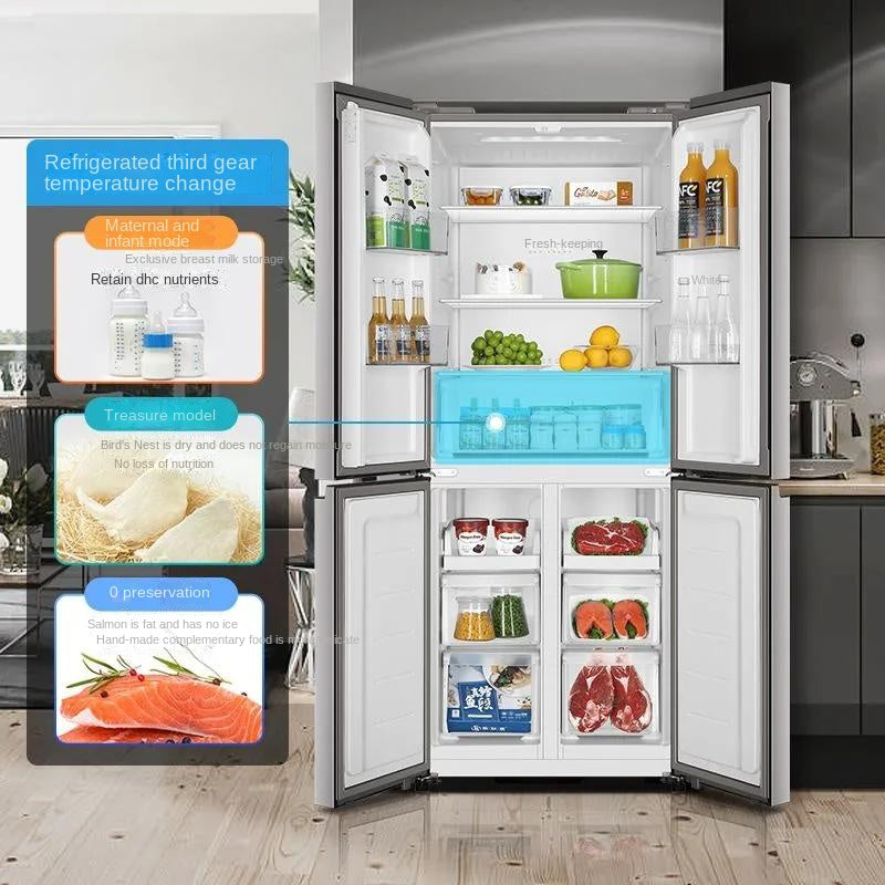 Haier 402L Refrigerator cross four-door first-class energy-saving ultra-thin embedded smart home