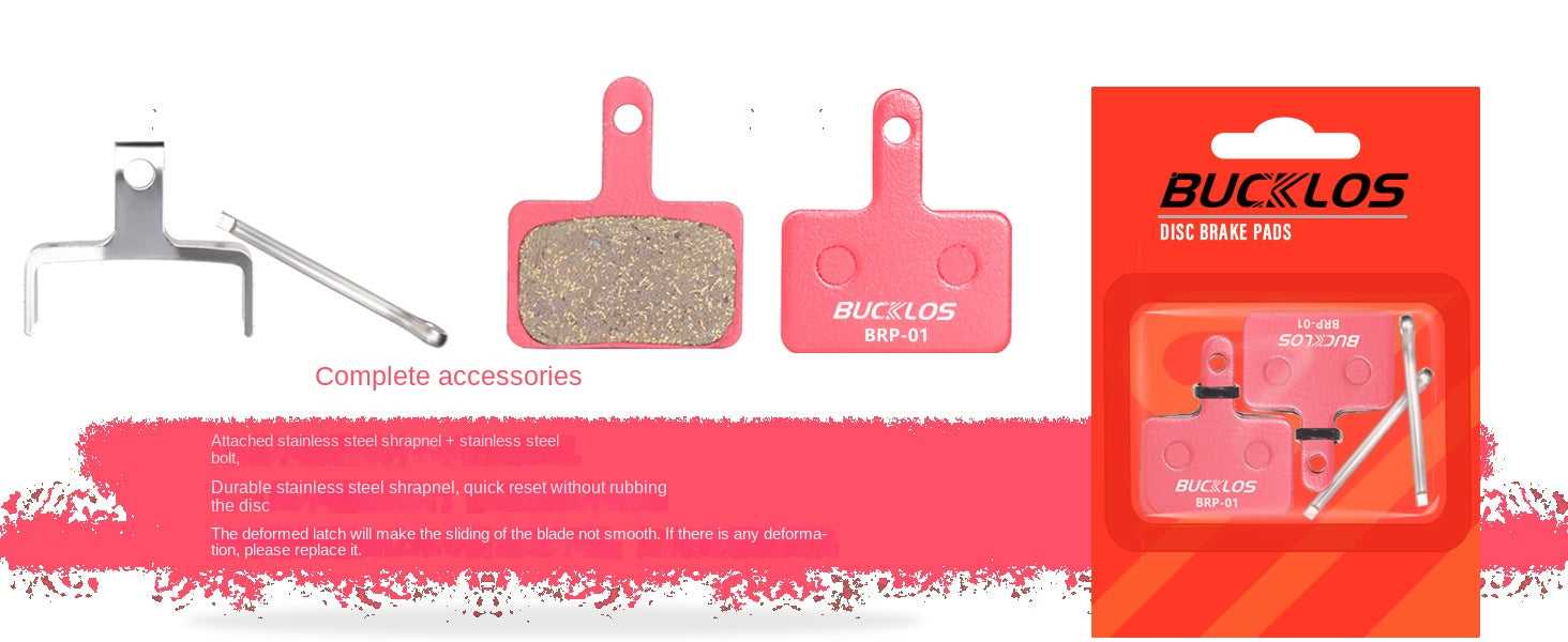 BUCKLOS Mountain Bike Brake Pads Disc Brake MT200 Heat Dissipation Metal Brake Pads Resin Ceramic Brake Pads